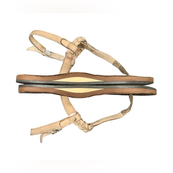 Rainbow T-Strap Braided Leather Thong-style Sandals size XL(9-9.5) - Picture 3 of 5